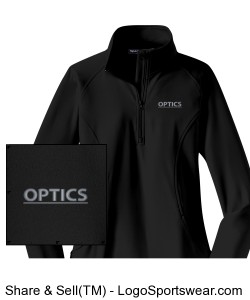OPTICS Womens Pullover 1/2-Zip Stretch Sport-Wick Design Zoom